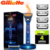 Premium Heated Shaving Razor with Magnetic Charging Stand