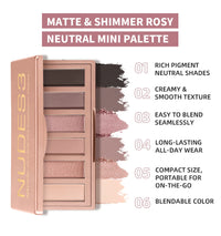 6-Color Rosy Neutral Eyeshadow Palette