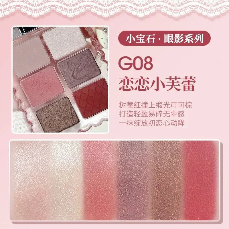 6-Color Matte and Shimmer Eyeshadow Palette - 22