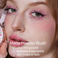 Embossed Strawberry Floral Pressed Powder Blush