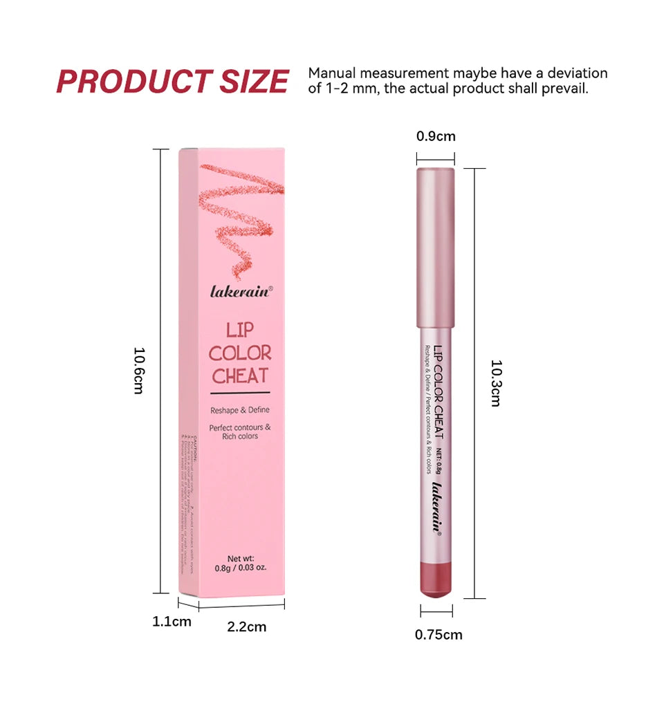 Long-Lasting Waterproof Matte Lip Liner Set - 17