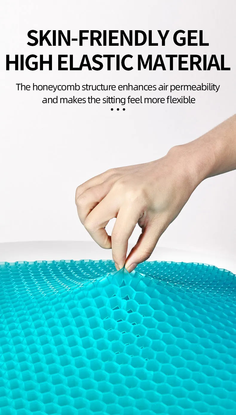 Breathable Honeycomb Gel Seat Cushion for Office and Car - 9