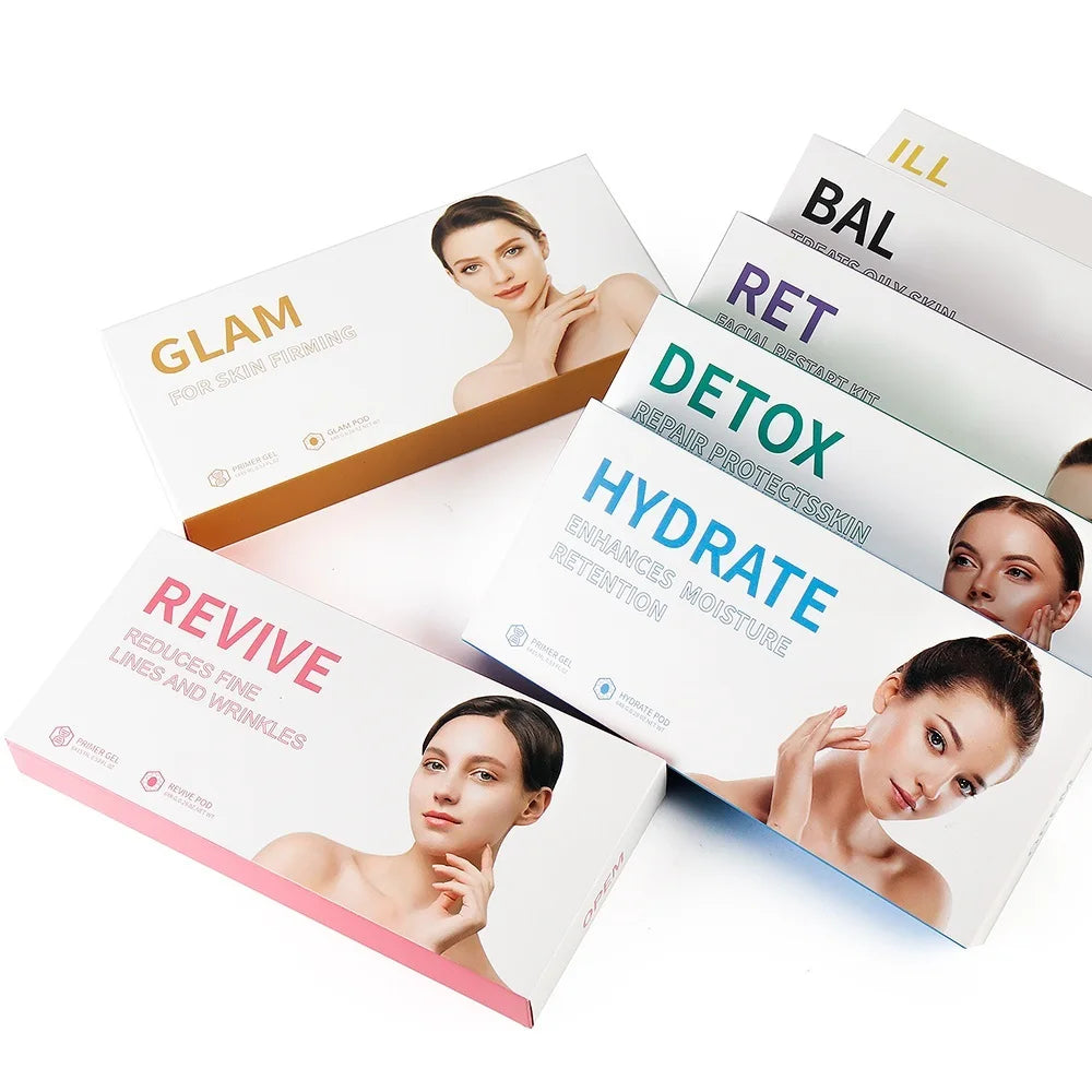 CO2 Oxygen Facial Treatment Capsule and Gel Kit - 9