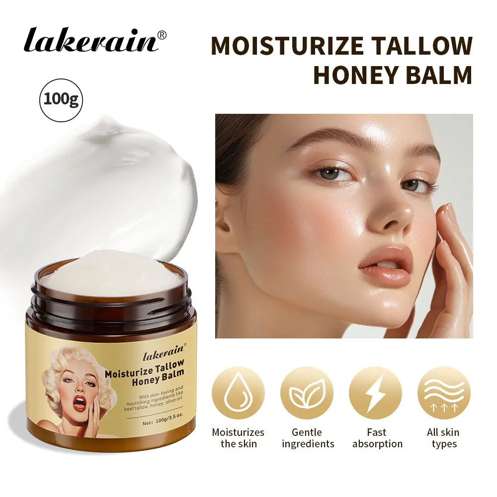Moisturizing Beef Tallow Honey Balm for Dry Skin - 2