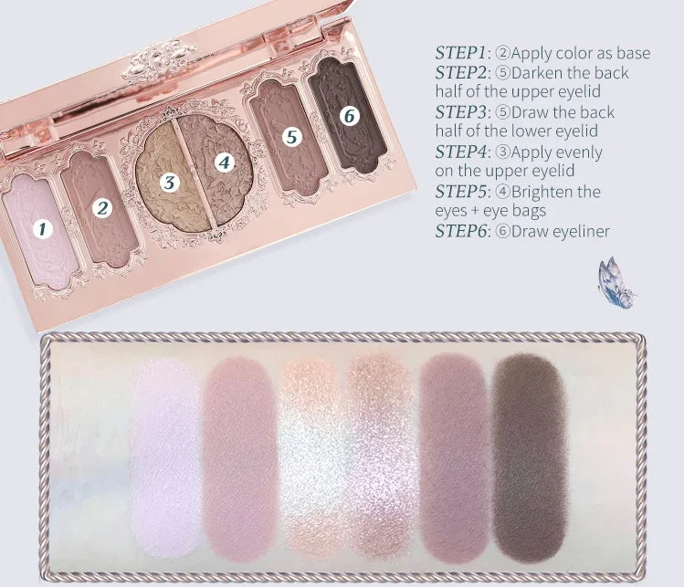 6-Color Eyeshadow and Makeup Palette Set - 20