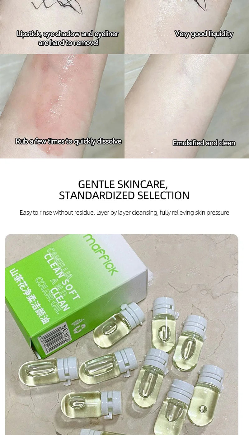 Portable Camellia Makeup Cleansing Oil Single-Use Packs - 15