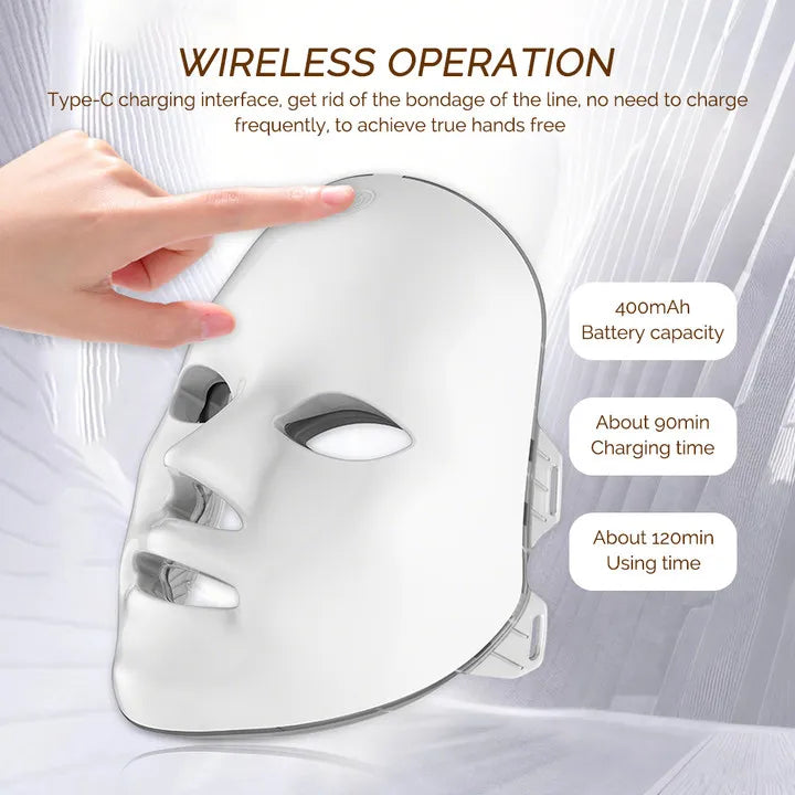 Rechargeable LED Photon Therapy Face and Neck Mask - 11