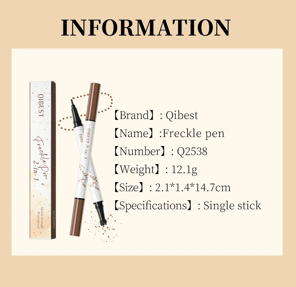 2-in-1 Waterproof Freckle Stamp Pen for Natural Makeup - 17