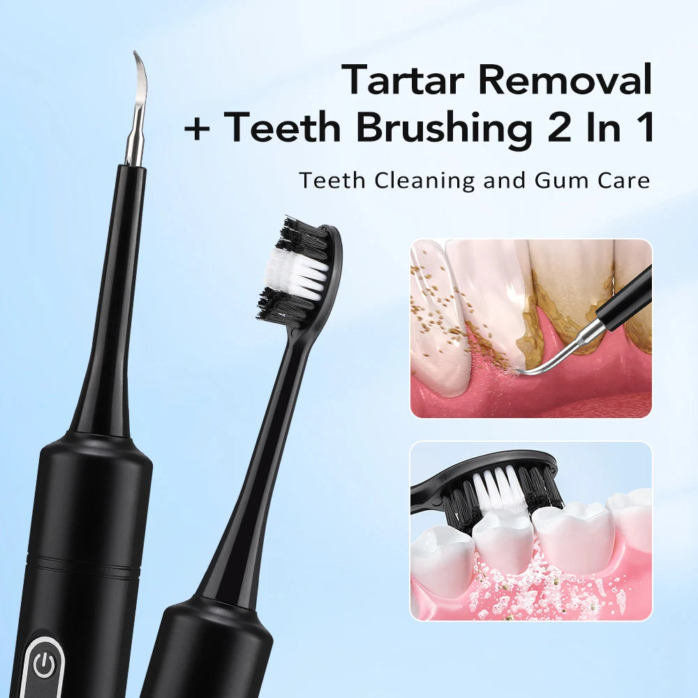 2-in-1 Electric Sonic Tooth Cleaner and Plaque Remover - 3