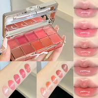 10-Color Moisturizing Lip Gloss Palette