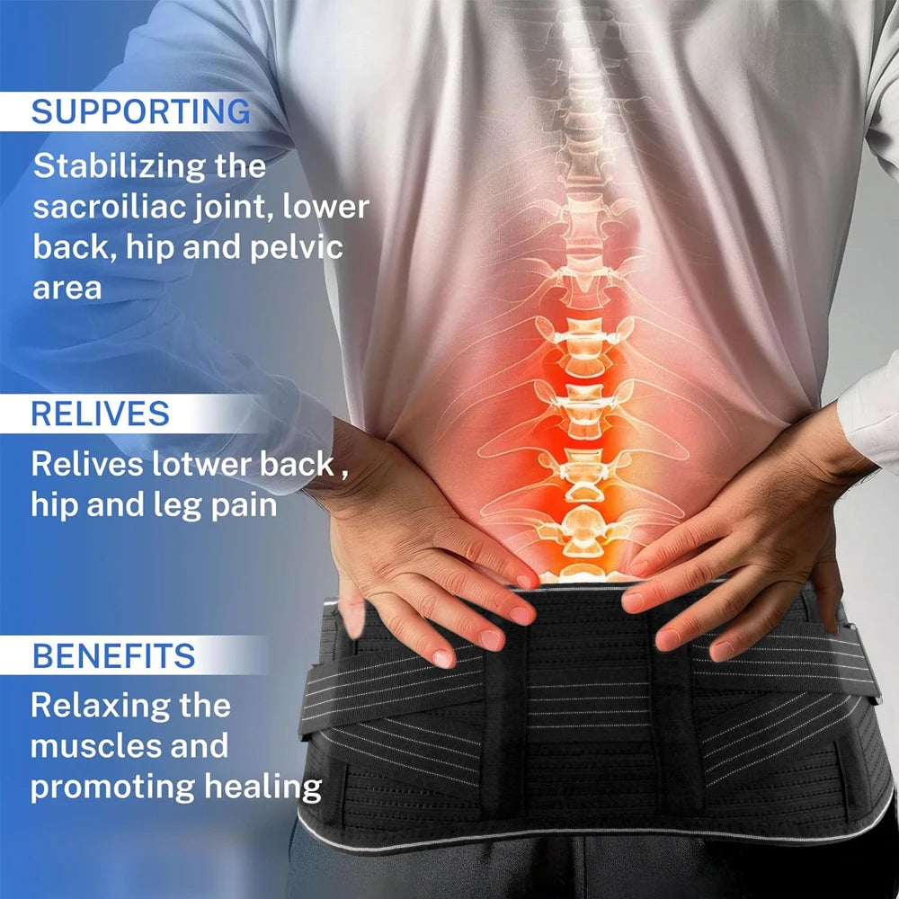 Adjustable Sacroiliac Hip Belt for Lower Back and Sciatica Pain - 14