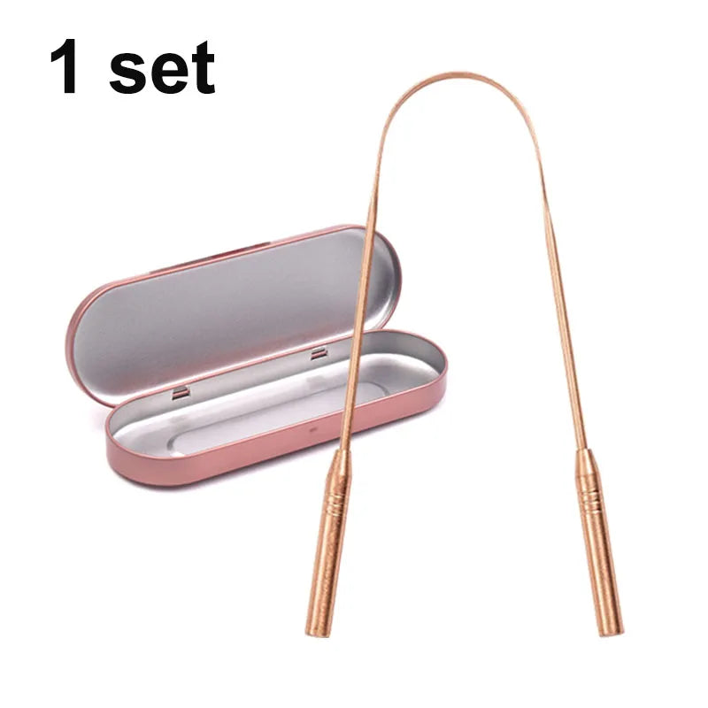 Pure Copper Tongue Scraper for Fresh Breath - 14