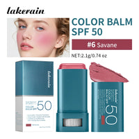 SPF 50 Tinted Sunscreen Blush Stick for Cheeks and Lips
