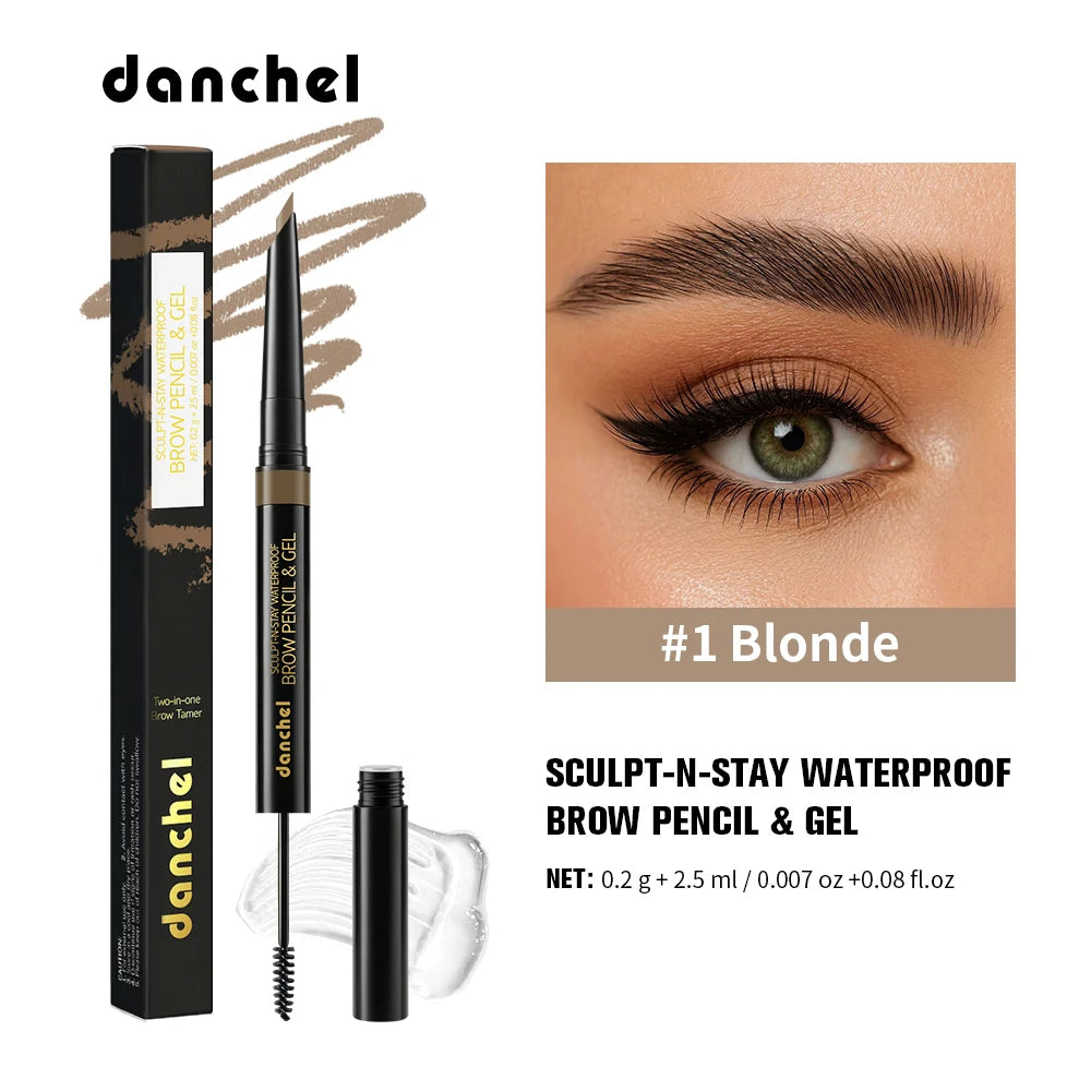 2-in-1 Waterproof Eyebrow Pencil and Sculpting Gel - 20