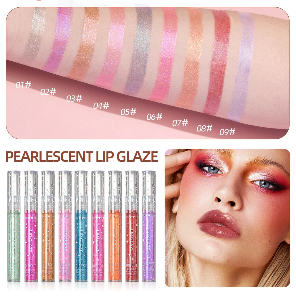 9-Piece Glitter Lip Gloss Set for Shimmering Lips - 5