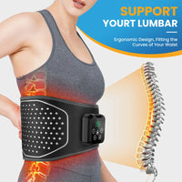 Heated Lumbar Air Compression Massage Belt for Back Pain Relief