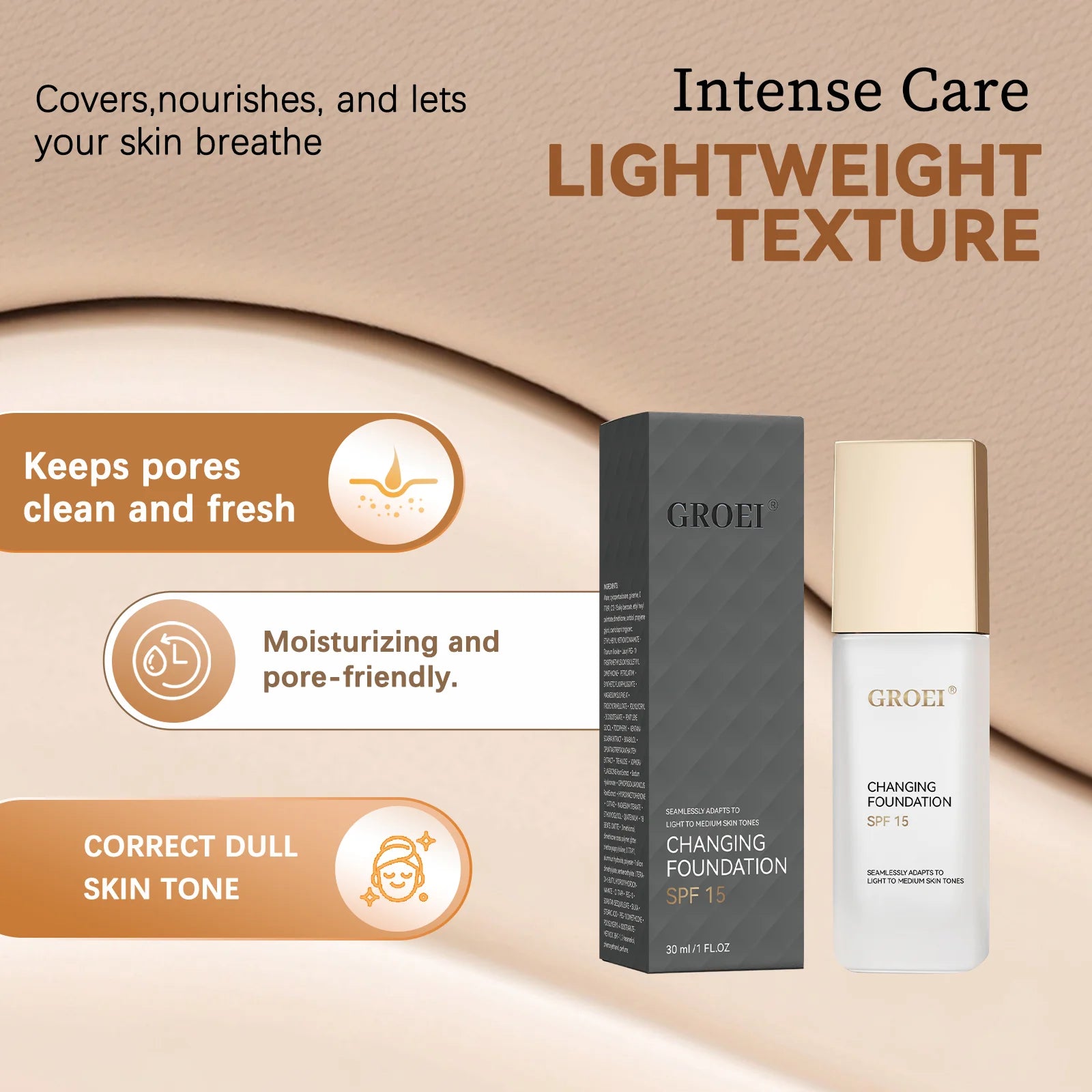 Color-Changing Foundation for Flawless Skin Tone Matching - 11