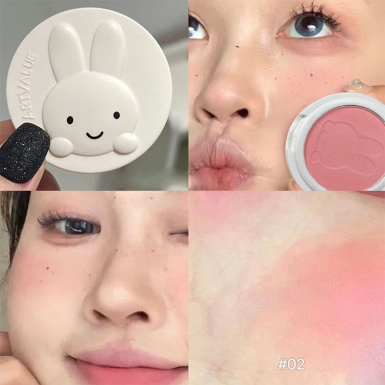 Matte Rabbit Face Blush Powder for Natural Makeup - 19