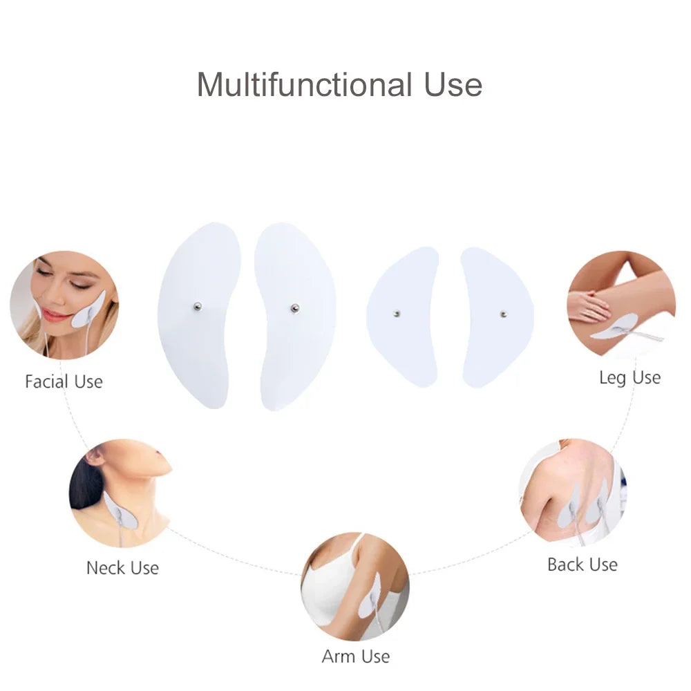 Reusable Microcurrent Face Lifting Electrode Pads - 10