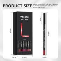 12-Piece Waterproof Long-Lasting Lip Liner Pencil Set
