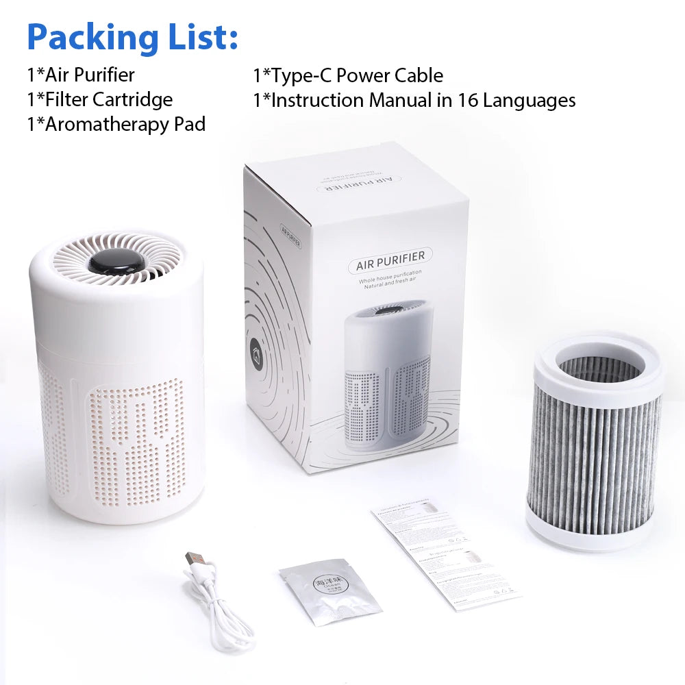 Portable Desktop HEPA Air Purifier for Home and Office - 13