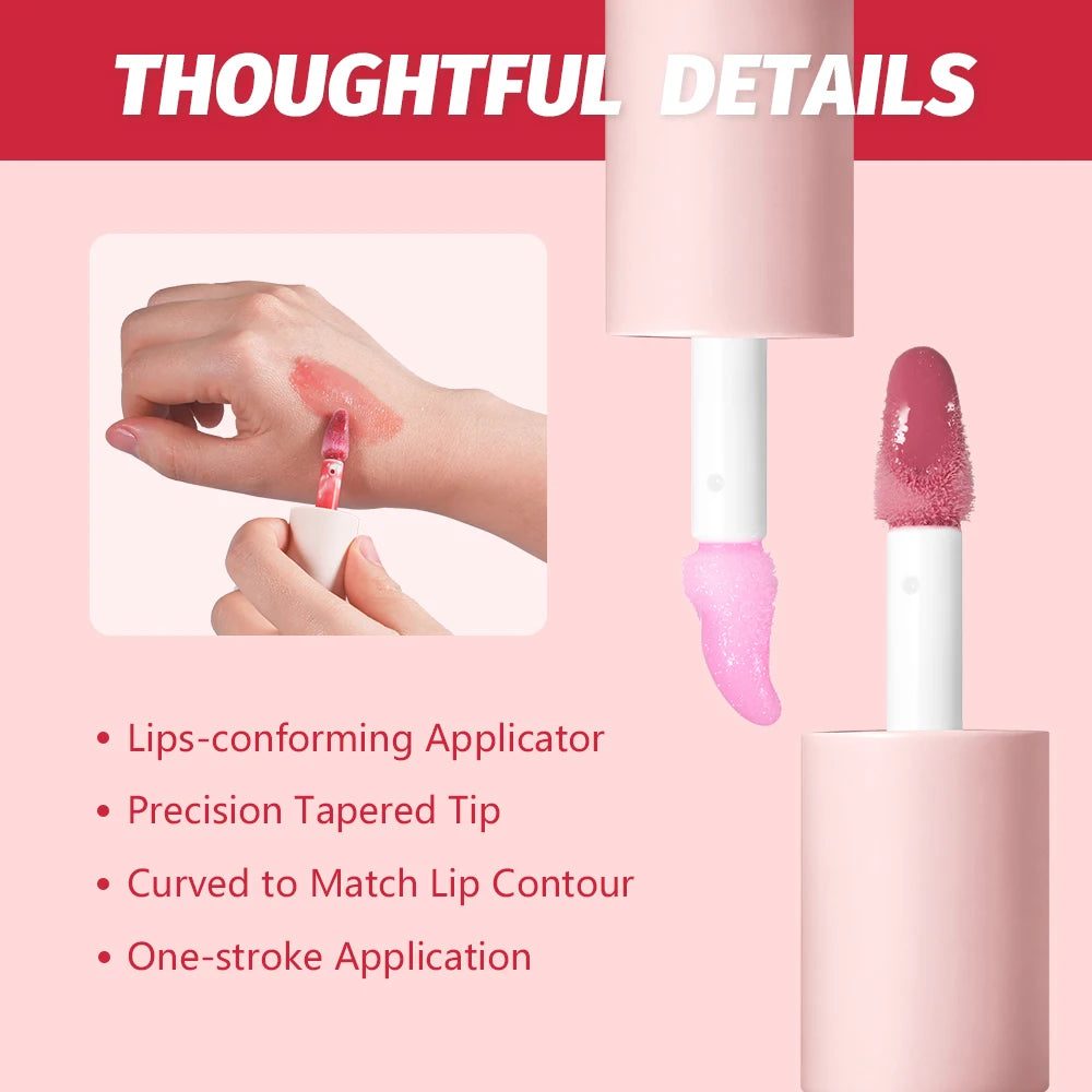 Hydrating Plumping Lip Gloss for Fuller Mirror-Shine Lips - 12