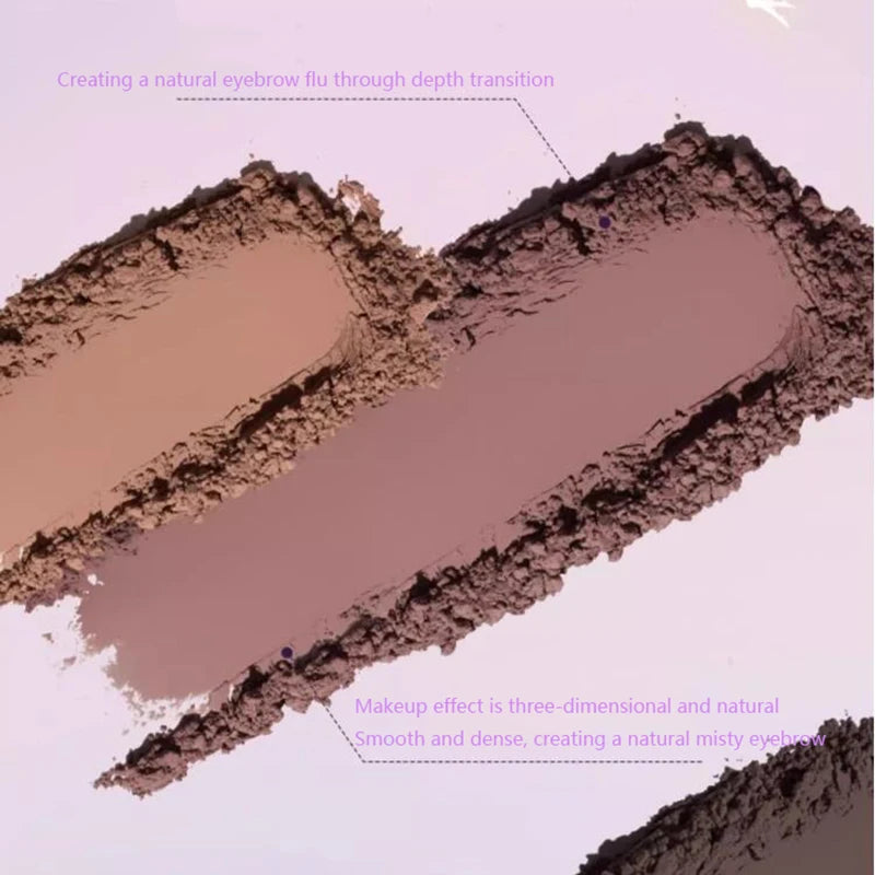3-Color Waterproof Eyebrow Powder Palette - 5