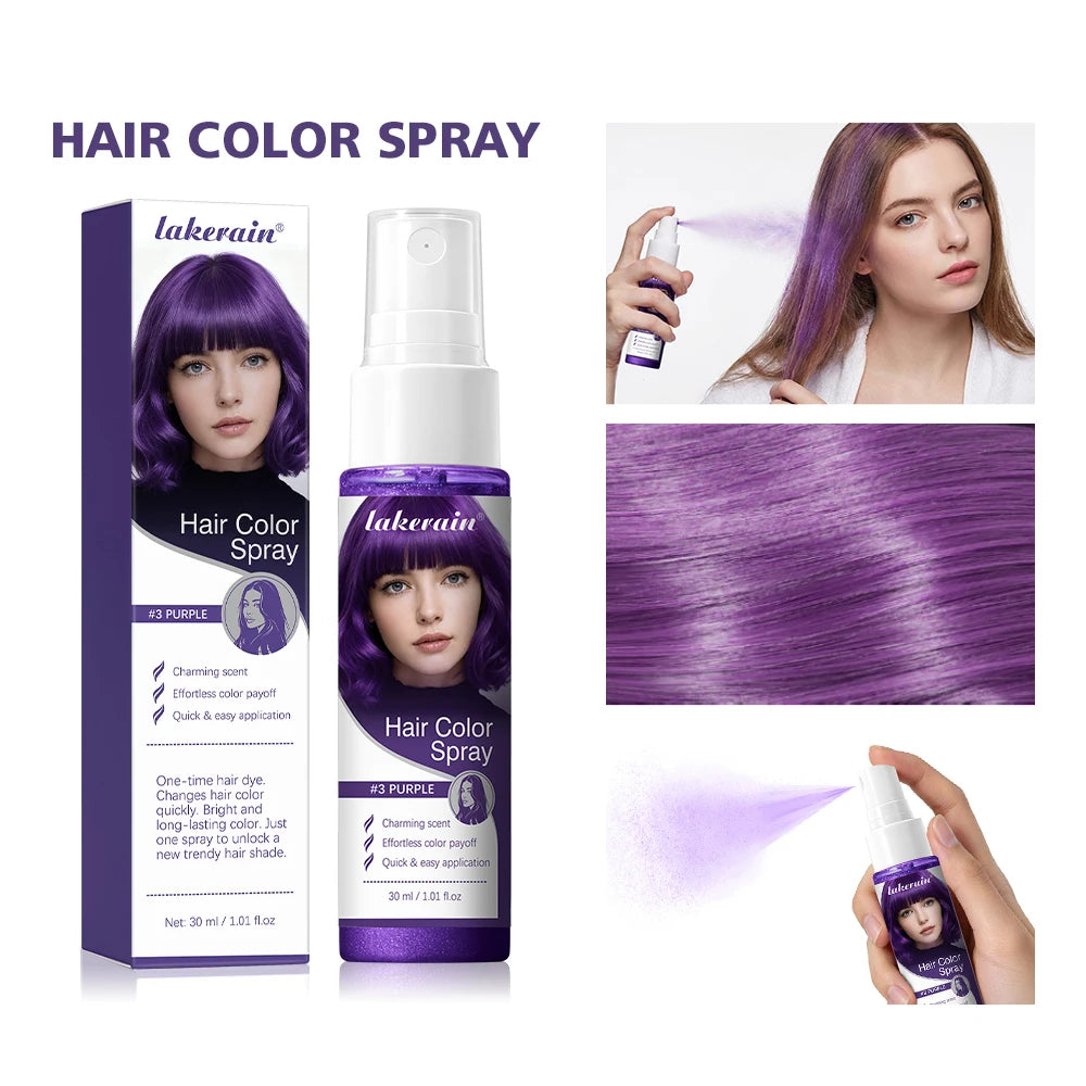 Instant Temporary Hair Color Spray for Parties and Styling - 1