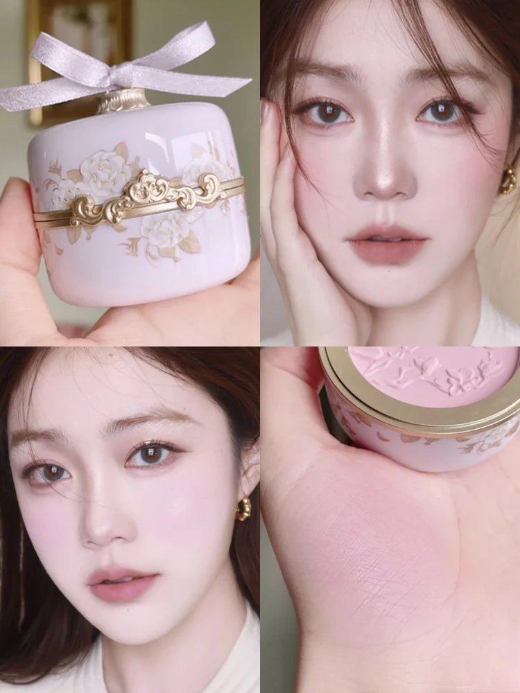 Embossed Floral Matte Blush Palette - 18