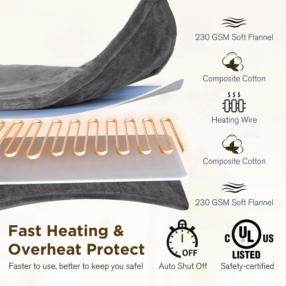 Electric Heated Neck and Shoulder Heating Shawl - 8