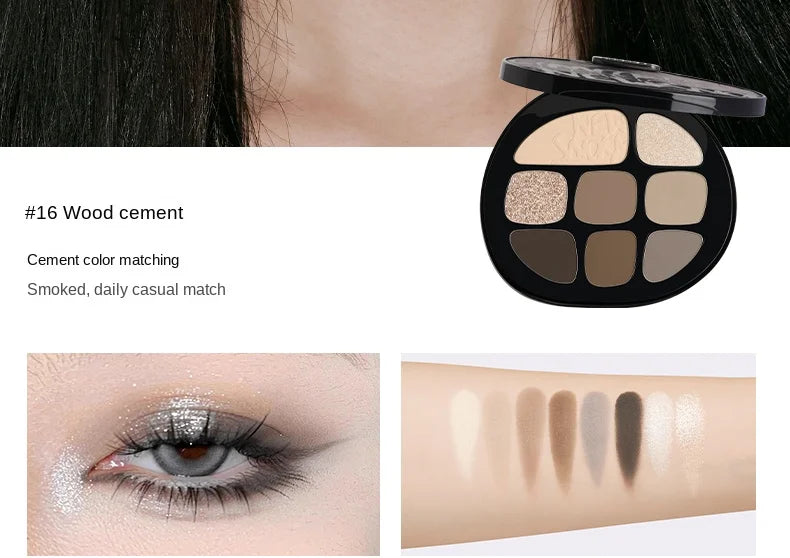 Smoky Amber 8-Color Eyeshadow Palette for Long-Lasting Glam - 10