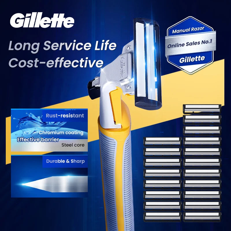 Double-Blade Precision Manual Shaving Razor for Men - 8