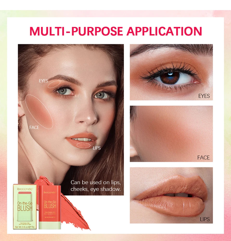 Creamy Multi-Use Tinted Blush Stick for Lips and Cheeks - 18