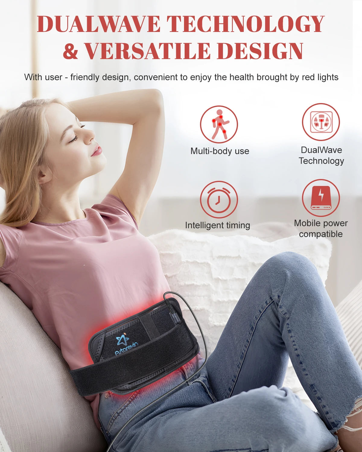 Red Light Therapy Belt for Pain Relief and Muscle Recovery - 9