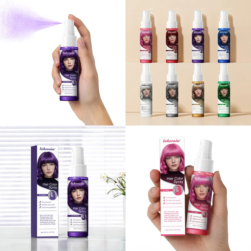 Instant Temporary Hair Color Spray for Parties and Styling - 18