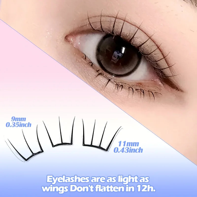 Korean Idol Style Wispy Cluster False Eyelashes - 4