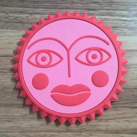 Artistic Sun Design Handheld Makeup Mirror