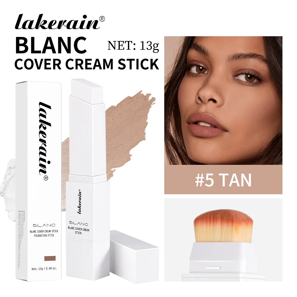 Dual-Ended Waterproof Foundation Concealer Stick with Built-in Brush - 24