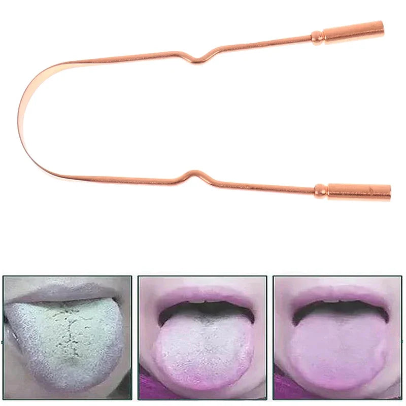 Pure Copper Tongue Scraper for Fresh Breath - 5