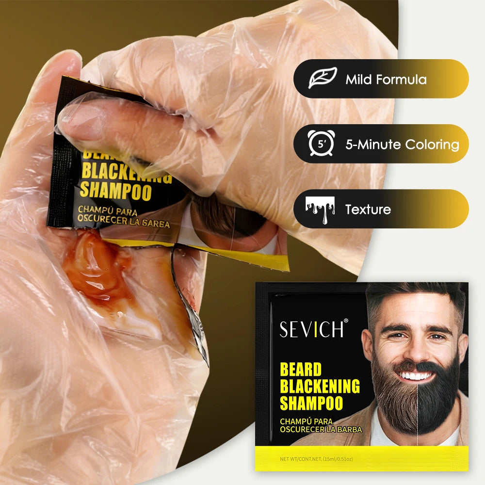 Instant 5-Minute Men's Beard Darkening Shampoo - 16