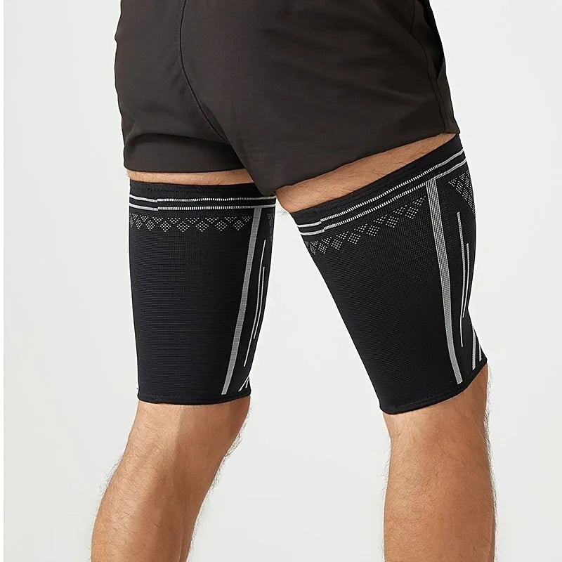 Elastic Thigh Compression Sleeve for Sports and Muscle Support - 5