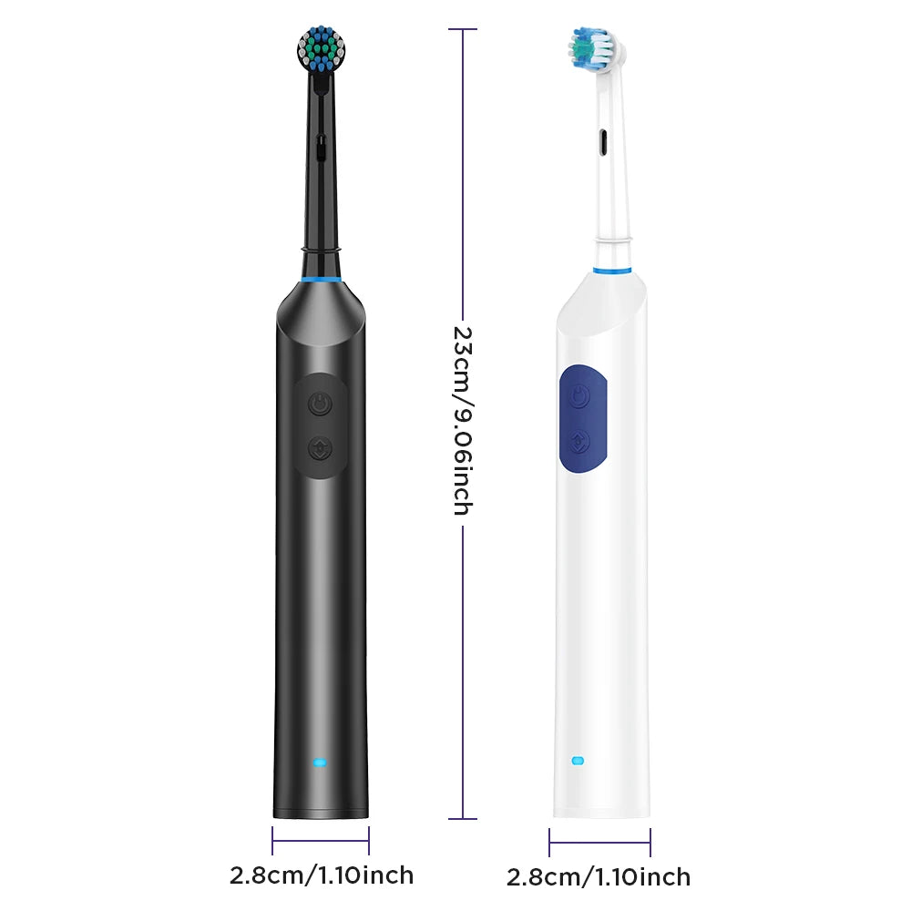 Rechargeable Rotary Electric Toothbrush with 4 Heads - 25