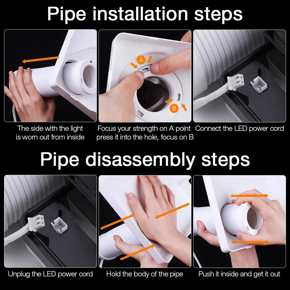 Professional 2-in-1 Nail Dust Collector with LED Lighting - 5