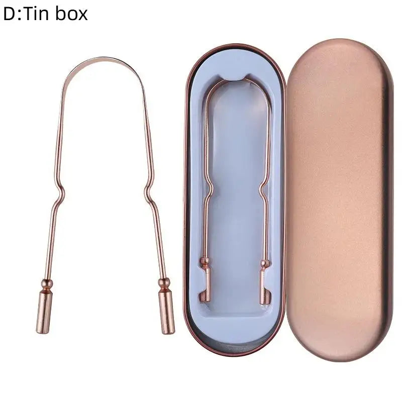 Professional Metal Tongue Scraper for Fresh Breath - 28