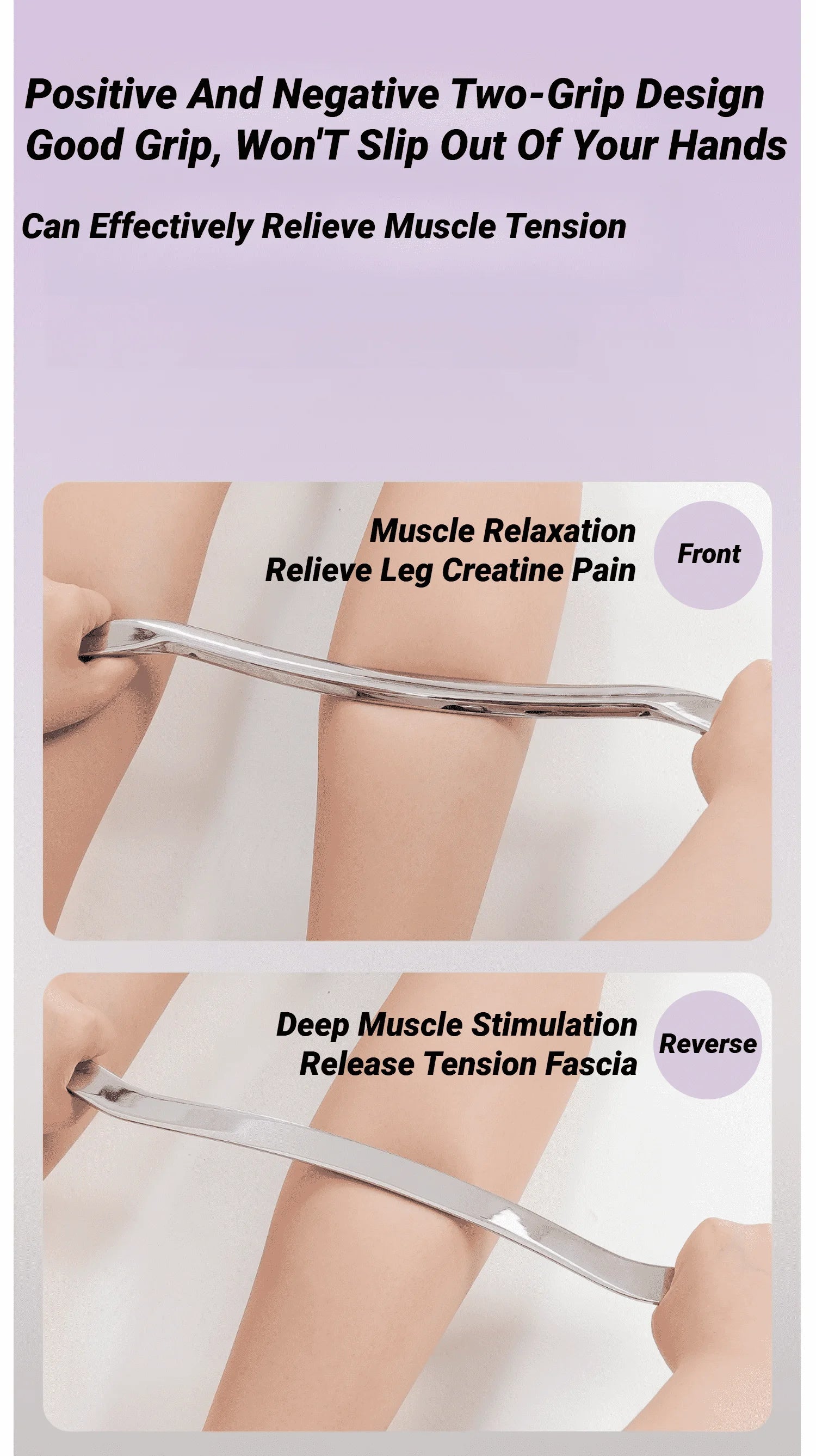 Stainless Steel Muscle Release Fascia Massage Tool - 11