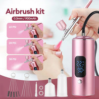 Portable Cordless Airbrush Kit for Makeup and Crafts