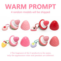 Strawberry Moisturizing Lip Balm Keychain