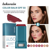 SPF 50 Tinted Sunscreen Blush Stick for Cheeks and Lips