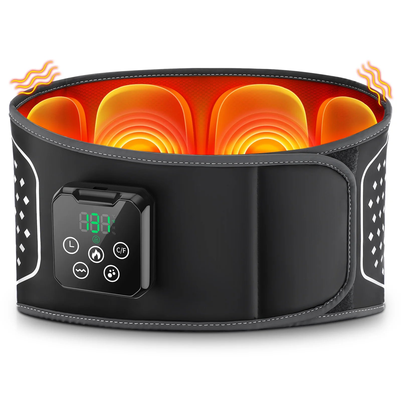 Heated Lumbar Massage Belt for Back Pain Relief - 65