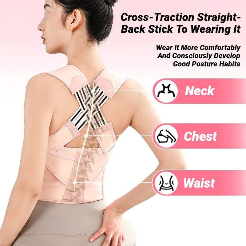 Adjustable Back Posture Corrector for Spine and Shoulder Support - 3
